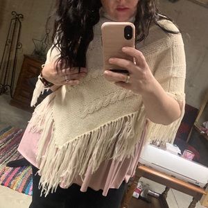 Dillards ivory OS poncho